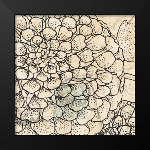 Vintage Dahlias II Black Modern Wood Framed Art Print by Williams, Todd