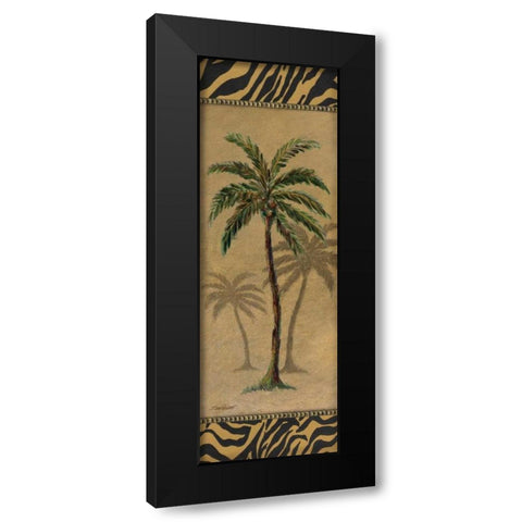 Global Palm II Black Modern Wood Framed Art Print with Double Matting by Williams, Todd