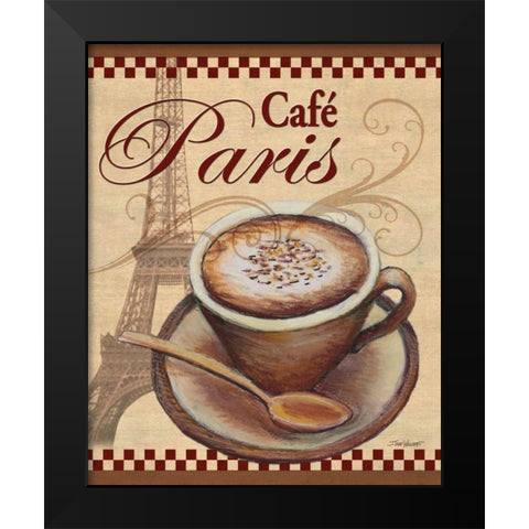 Paris Cafe Black Modern Wood Framed Art Print by Williams, Todd