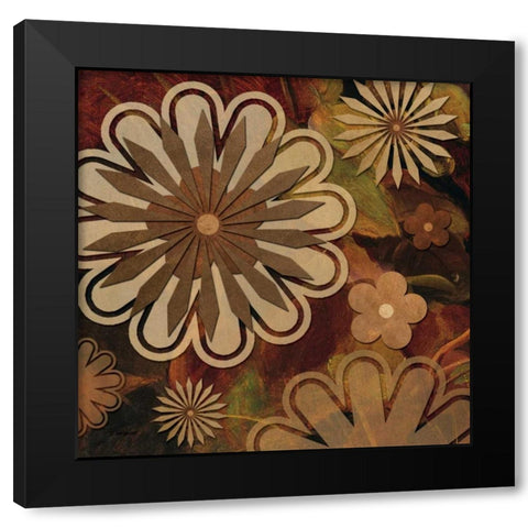 Floral Abstract I Black Modern Wood Framed Art Print by Williams, Todd