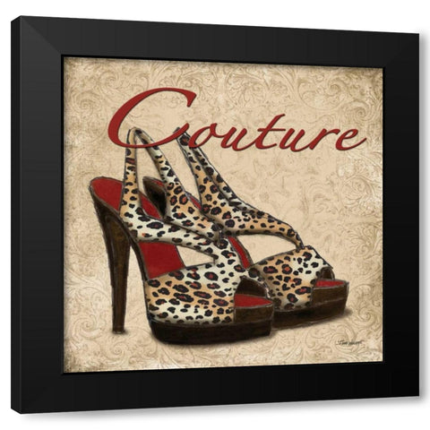 Couture Shoes Black Modern Wood Framed Art Print by Williams, Todd