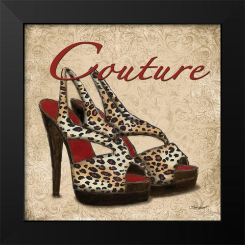 Couture Shoes Black Modern Wood Framed Art Print by Williams, Todd