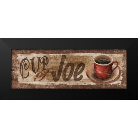 Cup of Joe Black Modern Wood Framed Art Print by Williams, Todd