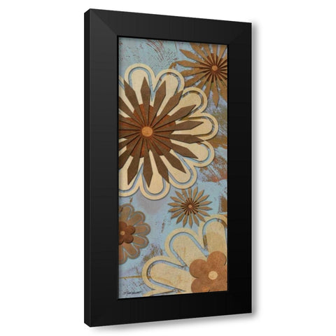 Floral Abstract I Black Modern Wood Framed Art Print with Double Matting by Williams, Todd