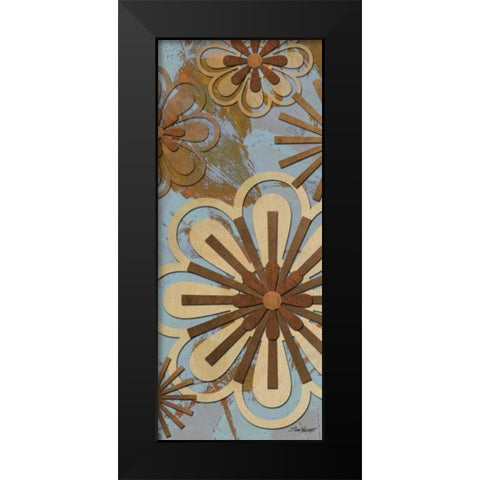 Floral Abstract II Black Modern Wood Framed Art Print by Williams, Todd