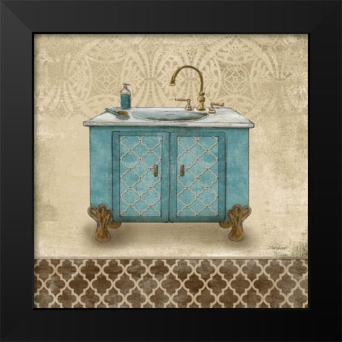 Lattice Bath III Black Modern Wood Framed Art Print by Williams, Todd