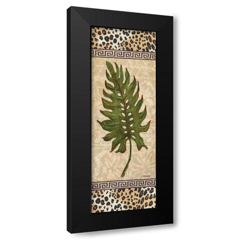 Leopard Palm Leaf II Black Modern Wood Framed Art Print with Double Matting by Williams, Todd