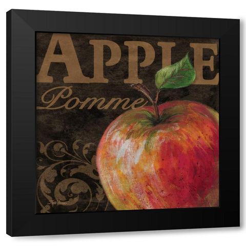 French Fruit Apple Black Modern Wood Framed Art Print with Double Matting by Williams, Todd