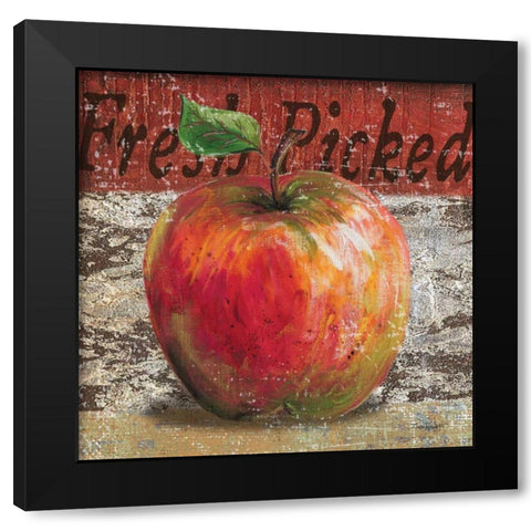 Fresh Picked Apple Black Modern Wood Framed Art Print by Williams, Todd
