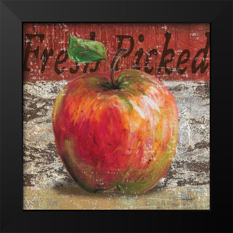 Fresh Picked Apple Black Modern Wood Framed Art Print by Williams, Todd
