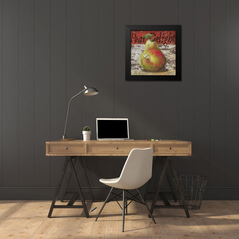 Pear Delight Black Modern Wood Framed Art Print by Williams, Todd