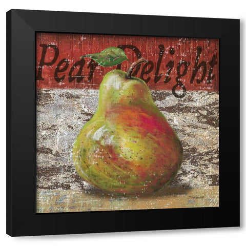 Pear Delight Black Modern Wood Framed Art Print by Williams, Todd
