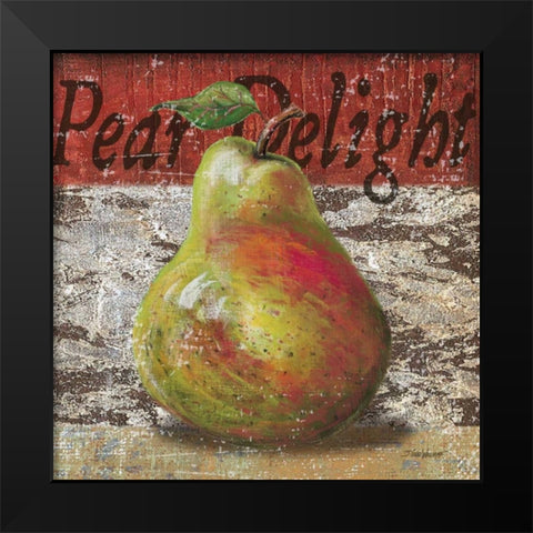 Pear Delight Black Modern Wood Framed Art Print by Williams, Todd