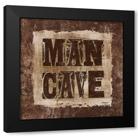 ManCave Lodge Sq Black Modern Wood Framed Art Print with Double Matting by Williams, Todd