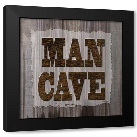 ManCave Wood Sq Black Modern Wood Framed Art Print by Williams, Todd