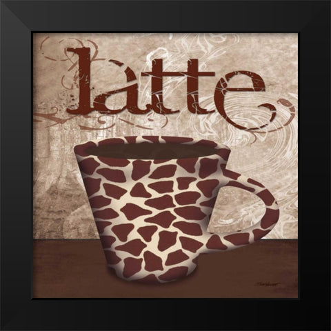 Giraffe Cafe Black Modern Wood Framed Art Print by Williams, Todd