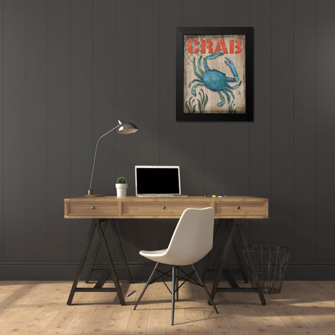 Crab Black Modern Wood Framed Art Print by Williams, Todd