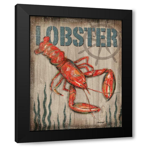 Lobster Black Modern Wood Framed Art Print with Double Matting by Williams, Todd