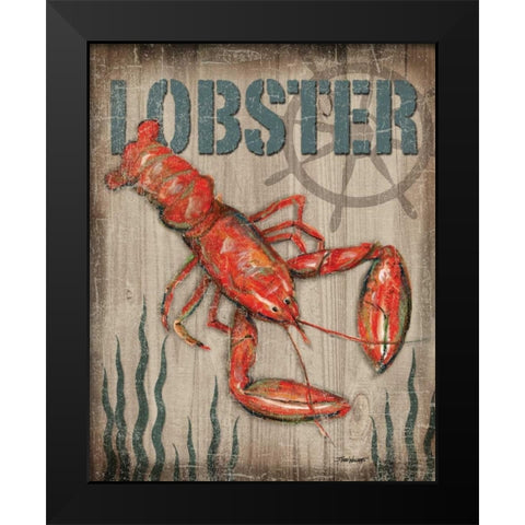 Lobster Black Modern Wood Framed Art Print by Williams, Todd