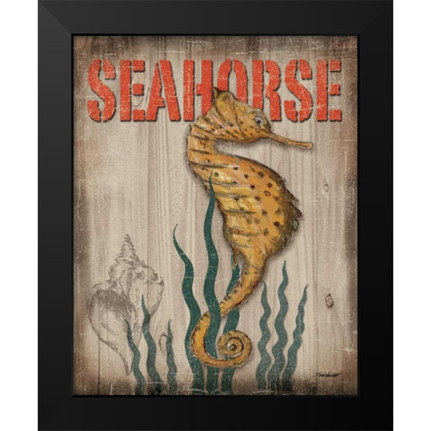 Seahorse Black Modern Wood Framed Art Print by Williams, Todd