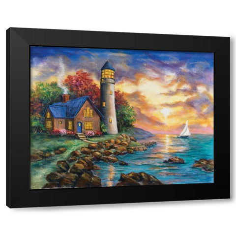 Departure Black Modern Wood Framed Art Print with Double Matting by Williams, Todd