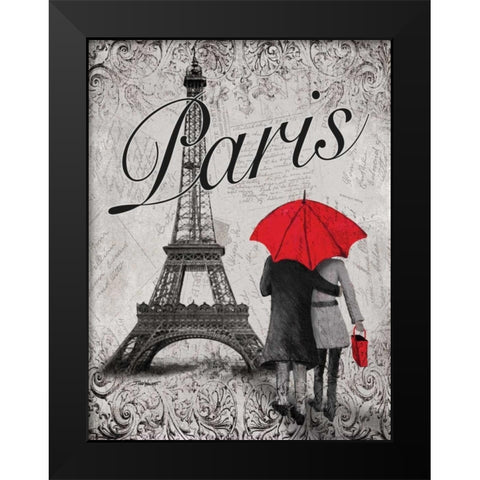 Strolling Paris I Black Modern Wood Framed Art Print by Williams, Todd