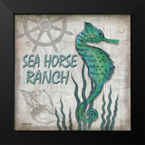 Sea Horse Ranch Black Modern Wood Framed Art Print by Williams, Todd
