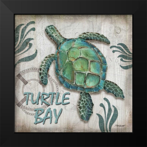 Turtle Bay Black Modern Wood Framed Art Print by Williams, Todd