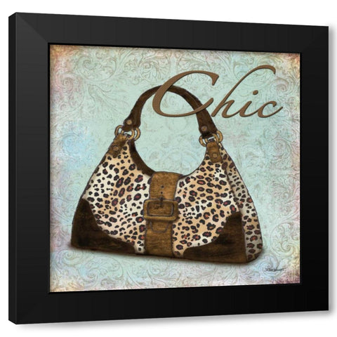 Blue Chic Purse Black Modern Wood Framed Art Print with Double Matting by Williams, Todd