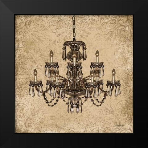 Vintage Chandelier I Black Modern Wood Framed Art Print by Williams, Todd