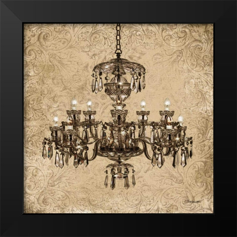 Vintage Chandelier II Black Modern Wood Framed Art Print by Williams, Todd
