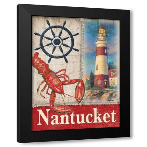 Nantucket Black Modern Wood Framed Art Print by Williams, Todd