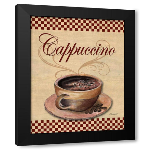 Cafe Cappuccino Black Modern Wood Framed Art Print with Double Matting by Williams, Todd