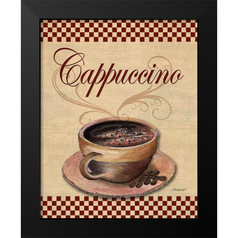 Cafe Cappuccino Black Modern Wood Framed Art Print by Williams, Todd