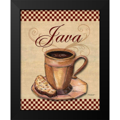 Cafe Java Black Modern Wood Framed Art Print by Williams, Todd