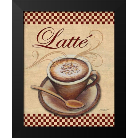 Cafe Latte Black Modern Wood Framed Art Print by Williams, Todd