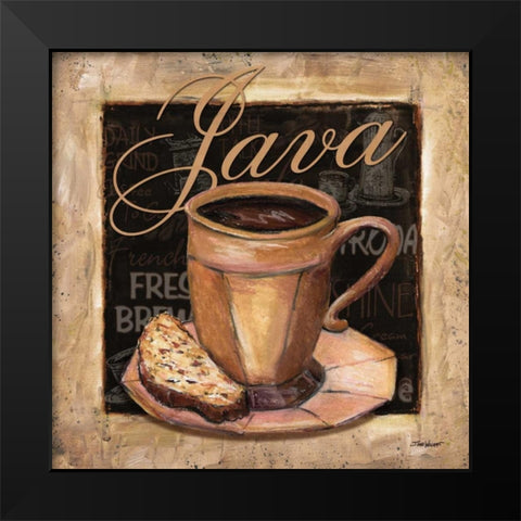 Java Black Modern Wood Framed Art Print by Williams, Todd