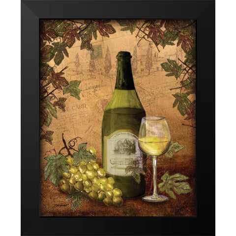 White Wine Black Modern Wood Framed Art Print by Williams, Todd