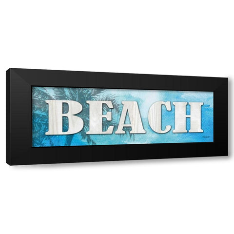 Beach Black Modern Wood Framed Art Print with Double Matting by Williams, Todd