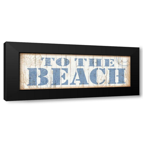 To the Beach Black Modern Wood Framed Art Print by Williams, Todd