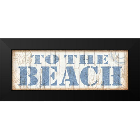 To the Beach Black Modern Wood Framed Art Print by Williams, Todd