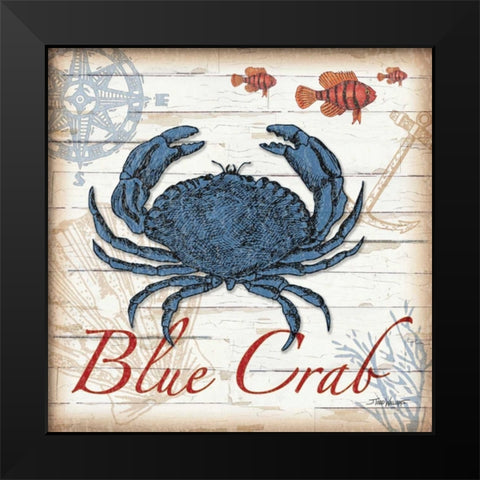 Blue Crab Black Modern Wood Framed Art Print by Williams, Todd