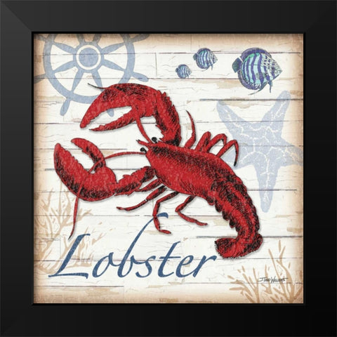 Lobster Black Modern Wood Framed Art Print by Williams, Todd