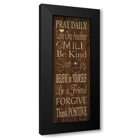 Words to Live By I Black Modern Wood Framed Art Print by Williams, Todd