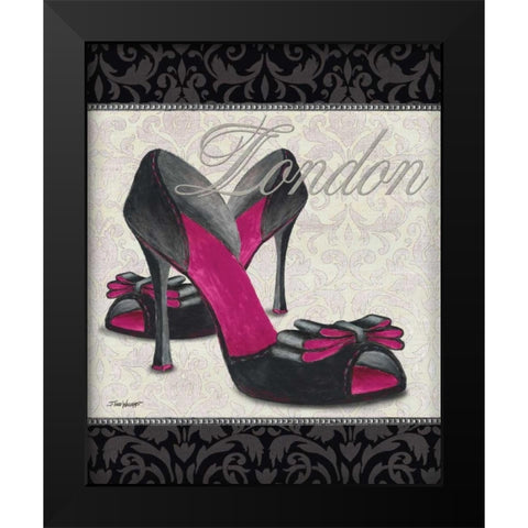 Pink Shoes I Black Modern Wood Framed Art Print by Williams, Todd