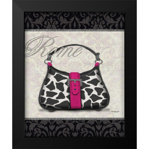 Pink Purse II Black Modern Wood Framed Art Print by Williams, Todd