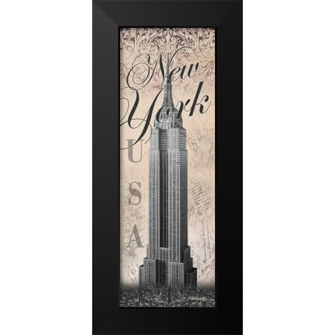 Empire State Black Modern Wood Framed Art Print by Williams, Todd