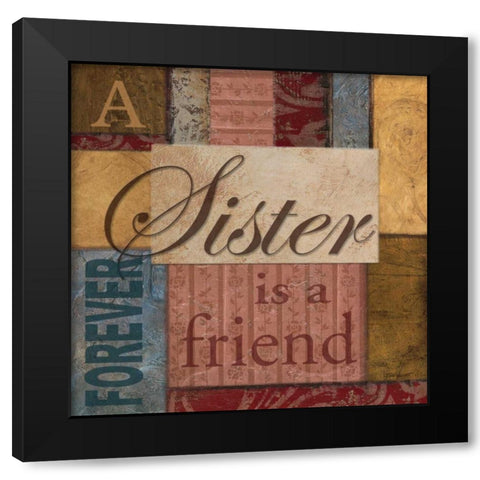 Sister Black Modern Wood Framed Art Print with Double Matting by Williams, Todd