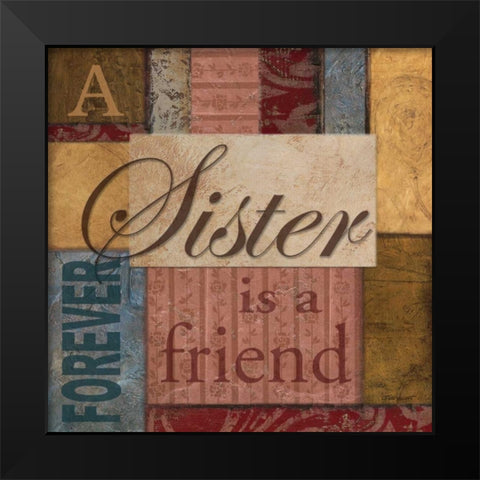 Sister Black Modern Wood Framed Art Print by Williams, Todd