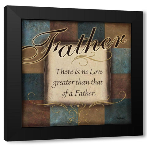 Father Black Modern Wood Framed Art Print by Williams, Todd